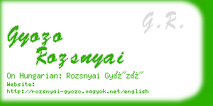 gyozo rozsnyai business card